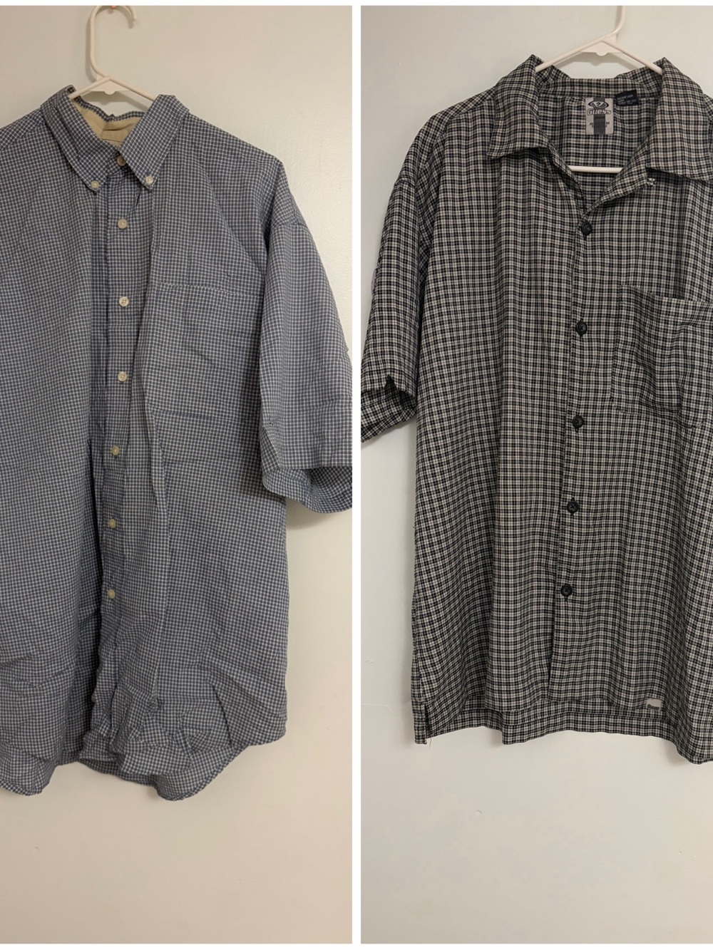 Men's Short-Sleeve Button-Up Shirt Lot Size L